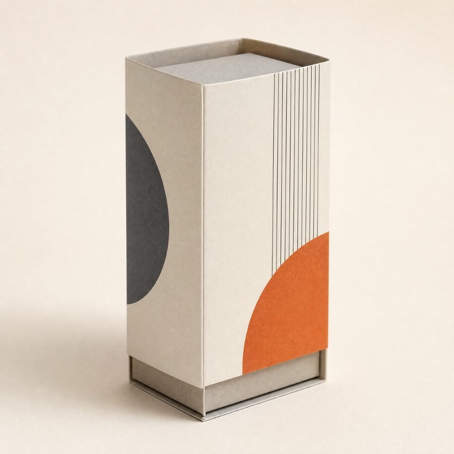 Carton Sleeve wrap-around design showing inner carton visible inside the sleeve with side seam clearly visible, demonstrating two-piece construction