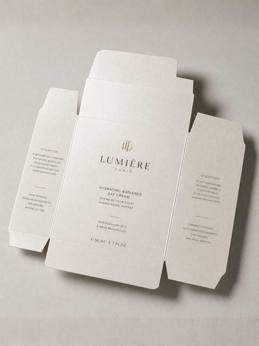 Premium imported specialty paperboard with refined satin finish and superior brightness for luxury mono-carton packaging
